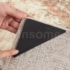 4 Pc Rug Grippers Anti Slip Floor Mat Underlay Corner Carpet Reusable Anti-Skid
