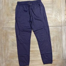 Mens Joggers Boohoo Man Medium RRP £30 Fitted Blue Lightweight Jog Pants Pockets