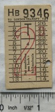 Vintage: 2d ticket London Transport T&T - T4
