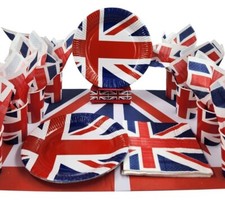 Union Jack Plates Cups Napkins