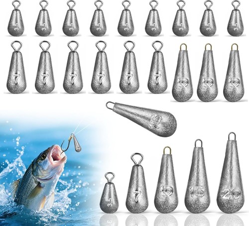 Teardrop fishing weights - fishing,