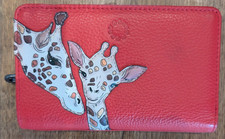 Yoshi of Lichfield red leather Mothers Pride giraffe wallet purse NEW