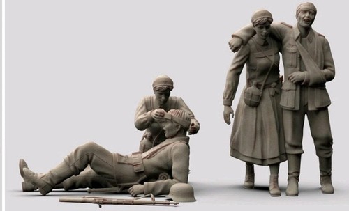 Ww2 nurses and wounded - ww2,