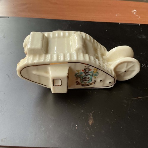 Ww1 shelley china crested tank - china,