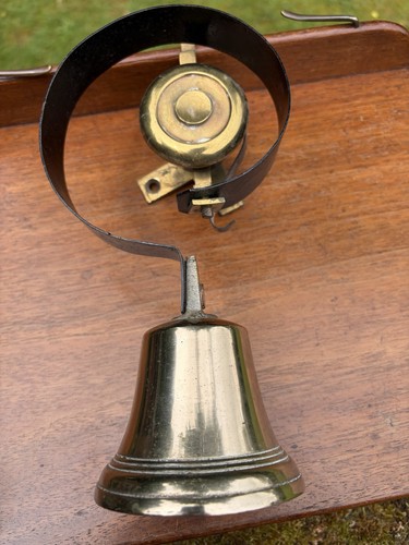 C19 bronze servants bell - bronze,