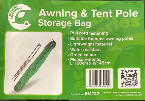 Awning tent pole - awning, storage