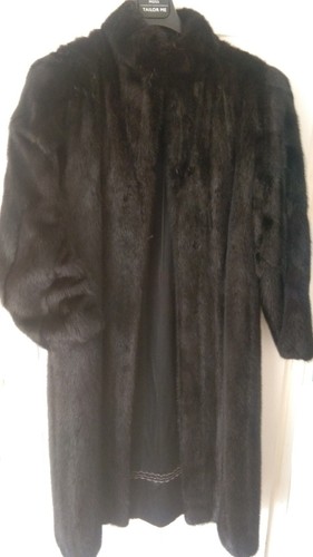 Full length black mink fur - full,