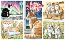 Cats with love greeting card
