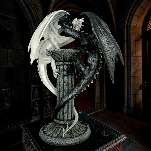 Large twin dragon - twin, black