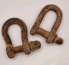 D Shackles Pair Heavy Duty Vintage..