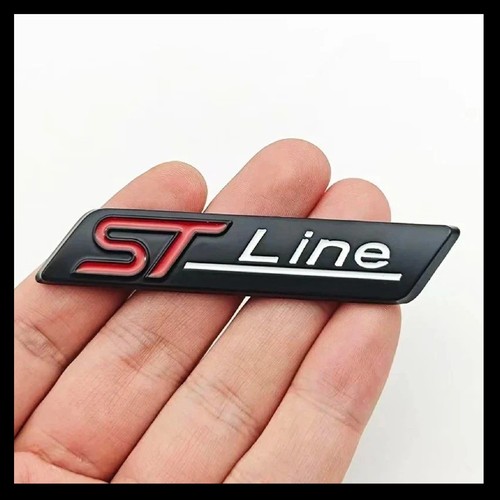 Line metal car badge - 3d,