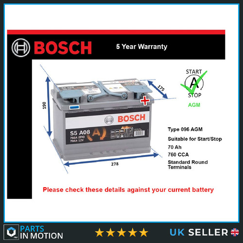 Agm car battery fits - battery, citroen