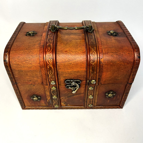 Wooden pirate treasure chest - pirate,