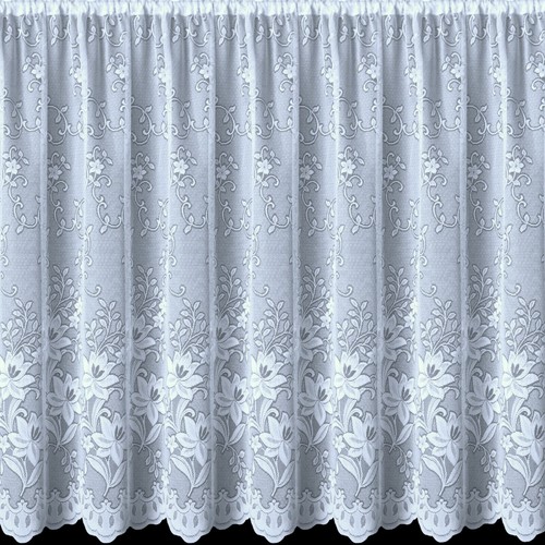 White net curtains with slot - white, /