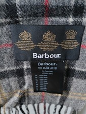 Barbour Tartan Lambswool Scarf Grey Unisex Brand New With Tags 