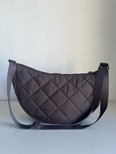 Brown Quilted Half Moon