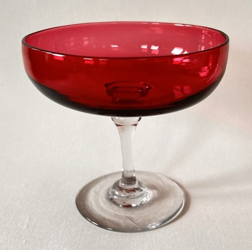 Vintage cranberry glass - cranberry, hand