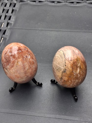 Polished stone eggs stands - stone,