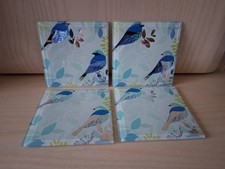 Ceramic Bird Design Coasters x