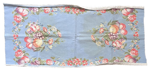 Vtg fruits florals on - , blue