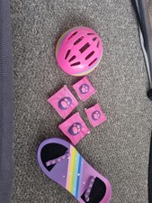 Build A Bear Workshop Peagsus Skateboard with Pink Pads and Helmet Rare Retired