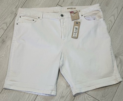 Ladies white denim shorts - ladies,