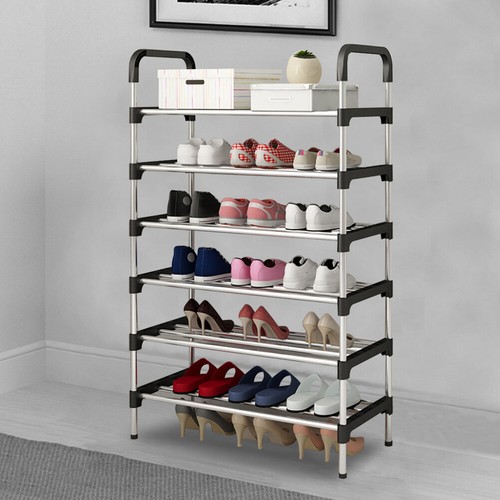 Tier metal shoe rack tall - tier,