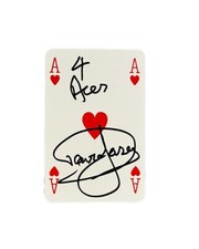 Only Fools and Horses David Jason Signed Hearts Playing Card with 4 Aces Slogan