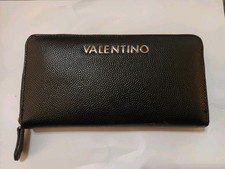 Valentino by Mario Valentino Divina Black Zip Around Wallet Women