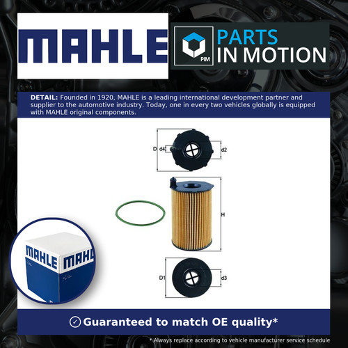 Oil filter ox420d - oil, mahle