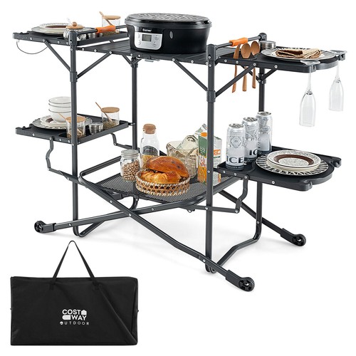 Foldable camping kitchen - camping,