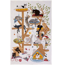 Ulster Weavers Moggie mayhem cat tea towel. Cotton. Brand new.