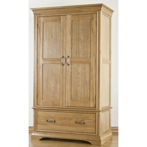 Solid oak double wardrobe - solid,