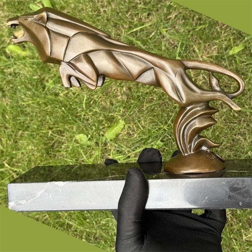 Bronze cougar statue - bronze,