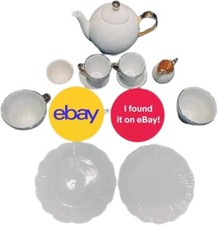 H&M White & Gold 11-Piece Tea & Coffee Set BRAND NEW