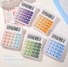 DIGITS DISPLAY DESKTOP CALCULATOR, JUMBO LARGE BUTTONS- 12 DIGITS RANDOM COLOURS