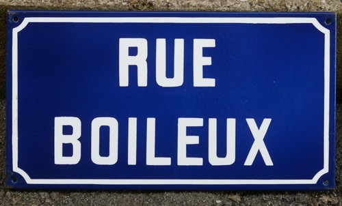 Old french enamel street road - french,