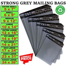 Postage Parcel Bags Grey Plastic Mailing Delivery Shipping Package Postal Bags
