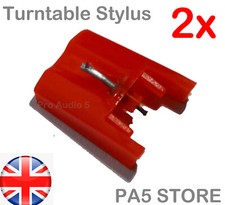 2x Turntable Stylus Fits NUMARK TTUSB TT1600 TT1610 TT1625 Groovetool GT UK