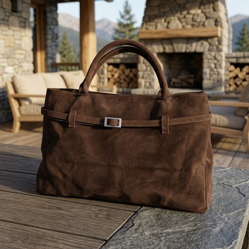 Womens large faux suede - large, tote