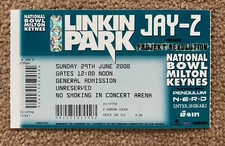 LINKIN PARK JAY-Z unused concert ticket inc stub from MK Bowl gig 2008