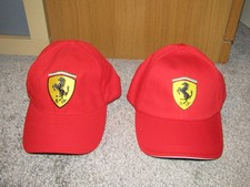 2 Ferrari Mens Red F1 Shell Caps Both One Size That Fits Most Adults