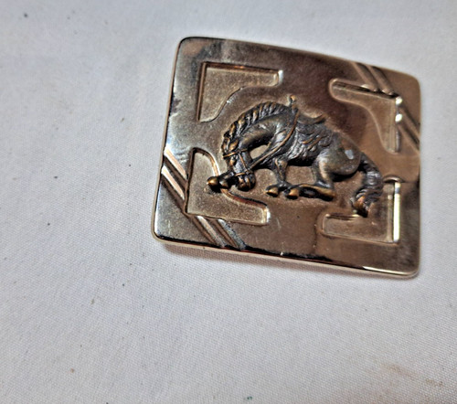 Vtg bucking bronco belt buckle - bronco,