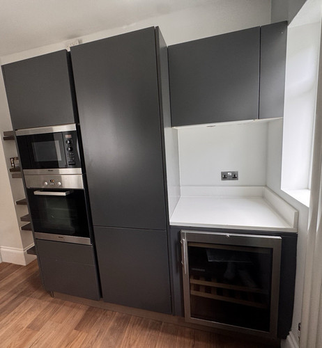 Modern matt black kitchen - matt,