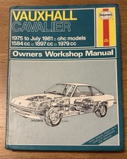 Haynes Repair Manual. Vauxhall