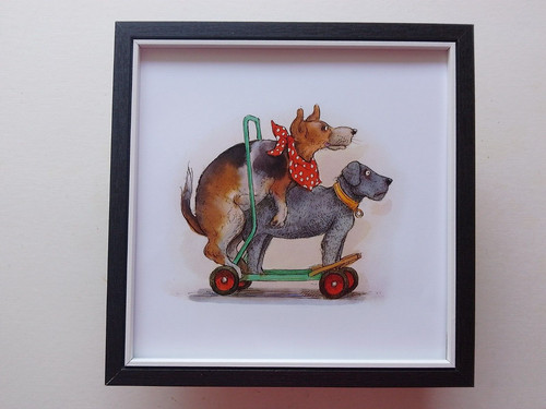 Dog cartoon print - humping, a