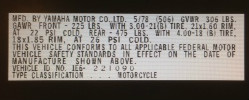 Yamaha xt500 1e6 - 1e6, usa