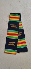 Kente Cloth Authentic African Ghana Handwoven Scarf Sash stole, Graduation