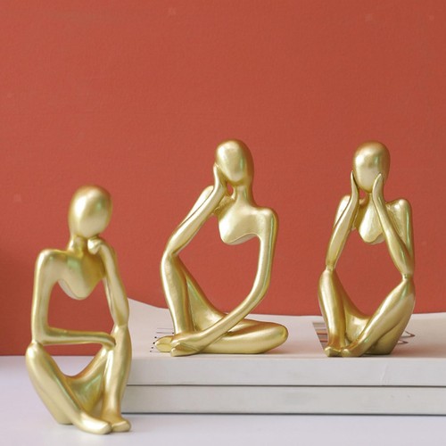 Thinker sculpture figurine - thinker,