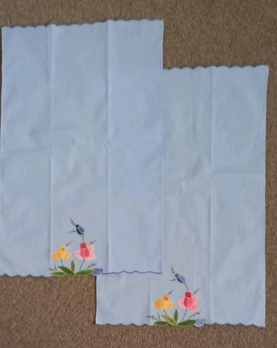Pair vintage cotton chair back - pair,